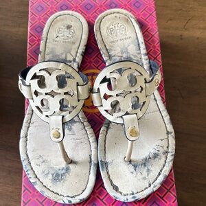Tory Burch Cream Thong Sandals